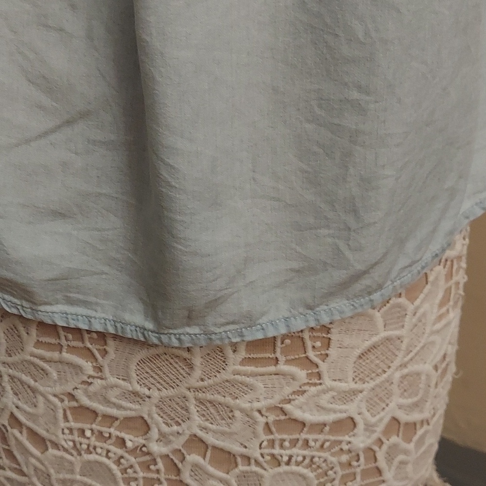 OLD NAVY Ruffle Off the Shoulder Sleeveless Top L Boho Breathable Date Night - Picture 4 of 8